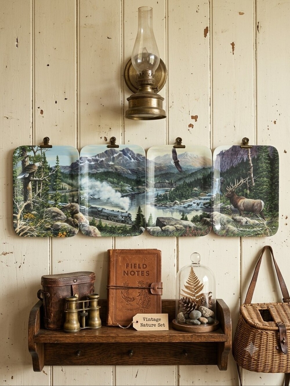 Vintage 1997 Harold Roe "Heart of the Rockies" 4-Plate Panoramic Set